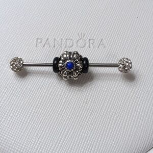 Pandora Vintage Stirling Silver Lapis Birthday Blooms Charm 2 Listed Separately